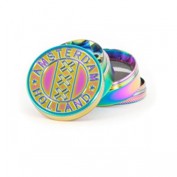 1 Metall Grinder Pollinator 4 part ø 50mm ICY Rainbow Embossed Amsterdam